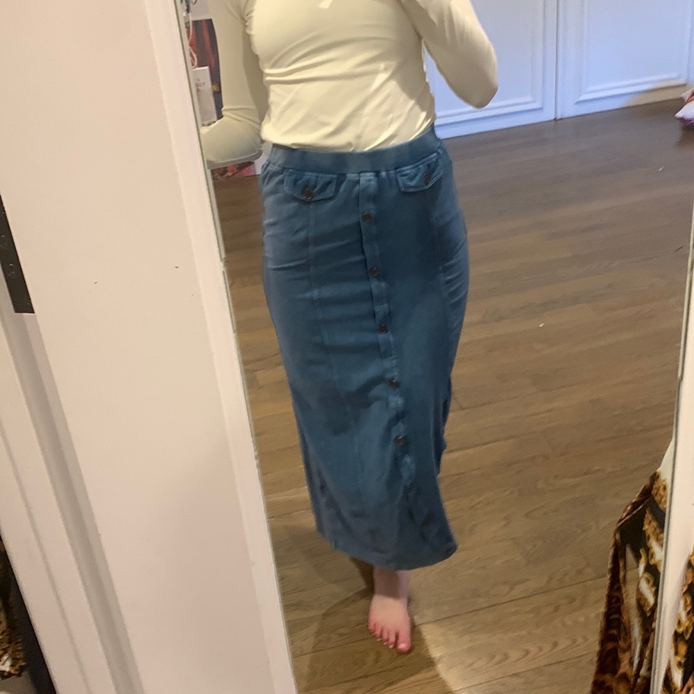 Cute denim midi/maxi skirt
